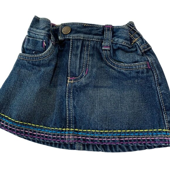 Old Navy Garanimals Girls Infant baby Sz 12 month 2 piece Outfit Jean Skirt Purp - Picture 3 of 4